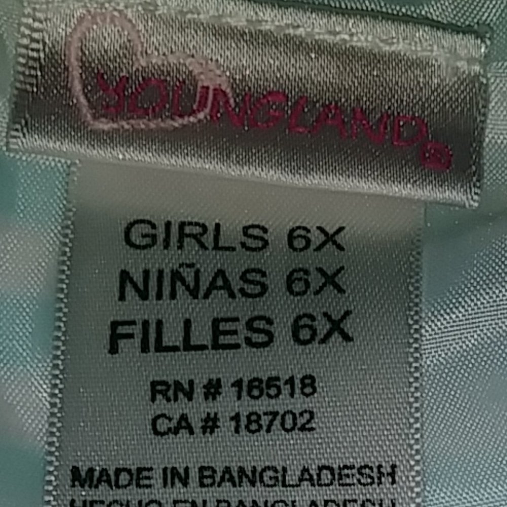 UGC YOUNGLAND TURQUOISE & WHITE STRIPE GIRLS DRESS - Picture 11 of 12